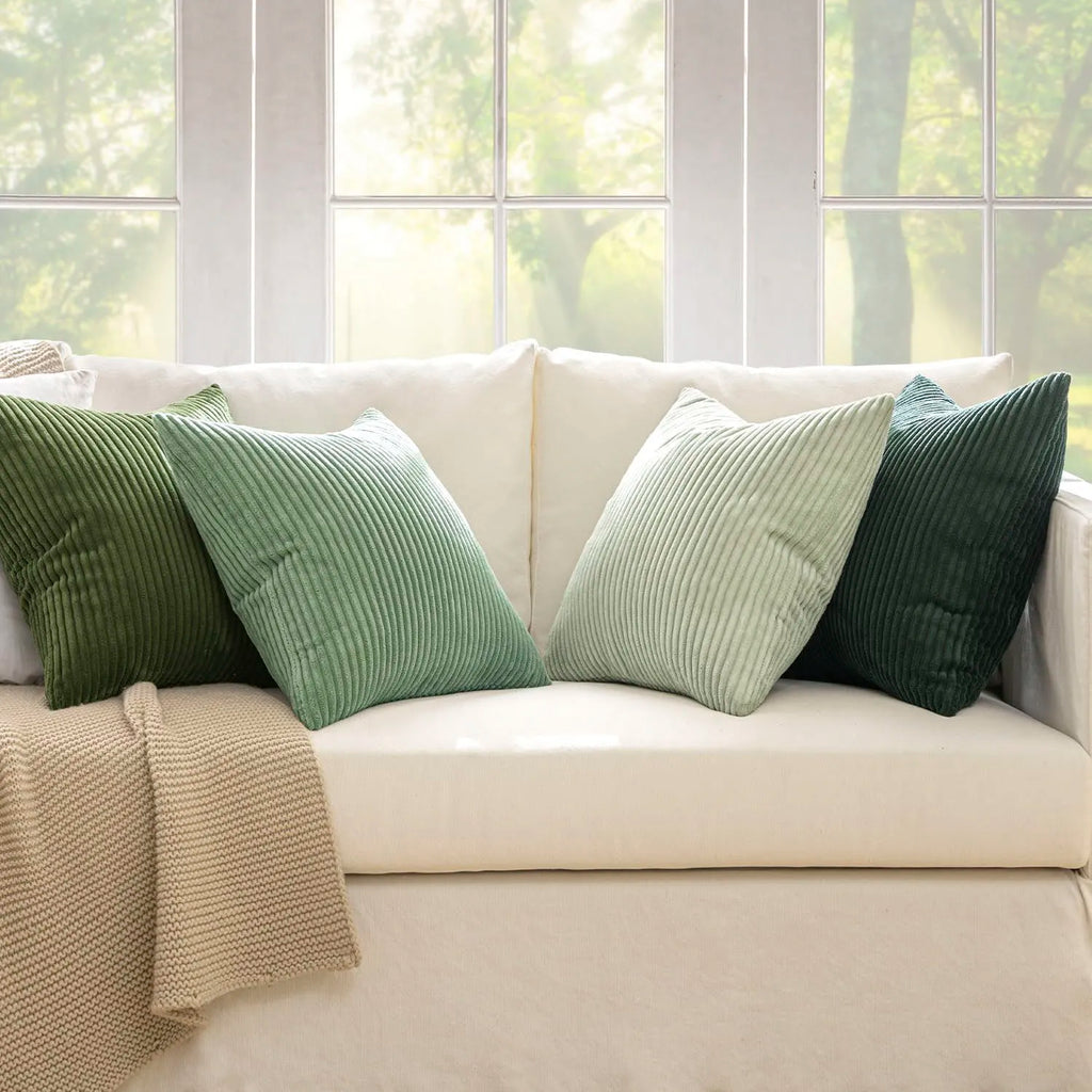 4pcs Boho Farmhouse Throw Pillow Covers Mordern Nordic Cushion Covers Soft Corduroy(pillowcases without inserts) Oasis Select