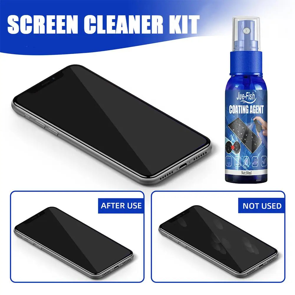 Screen Cleaner Spray Kit with Microfiber Cloth Anti-Fingerprint Polish Coating for Phone Tablet Camera Screen Cleaning Protectio Oasis Select