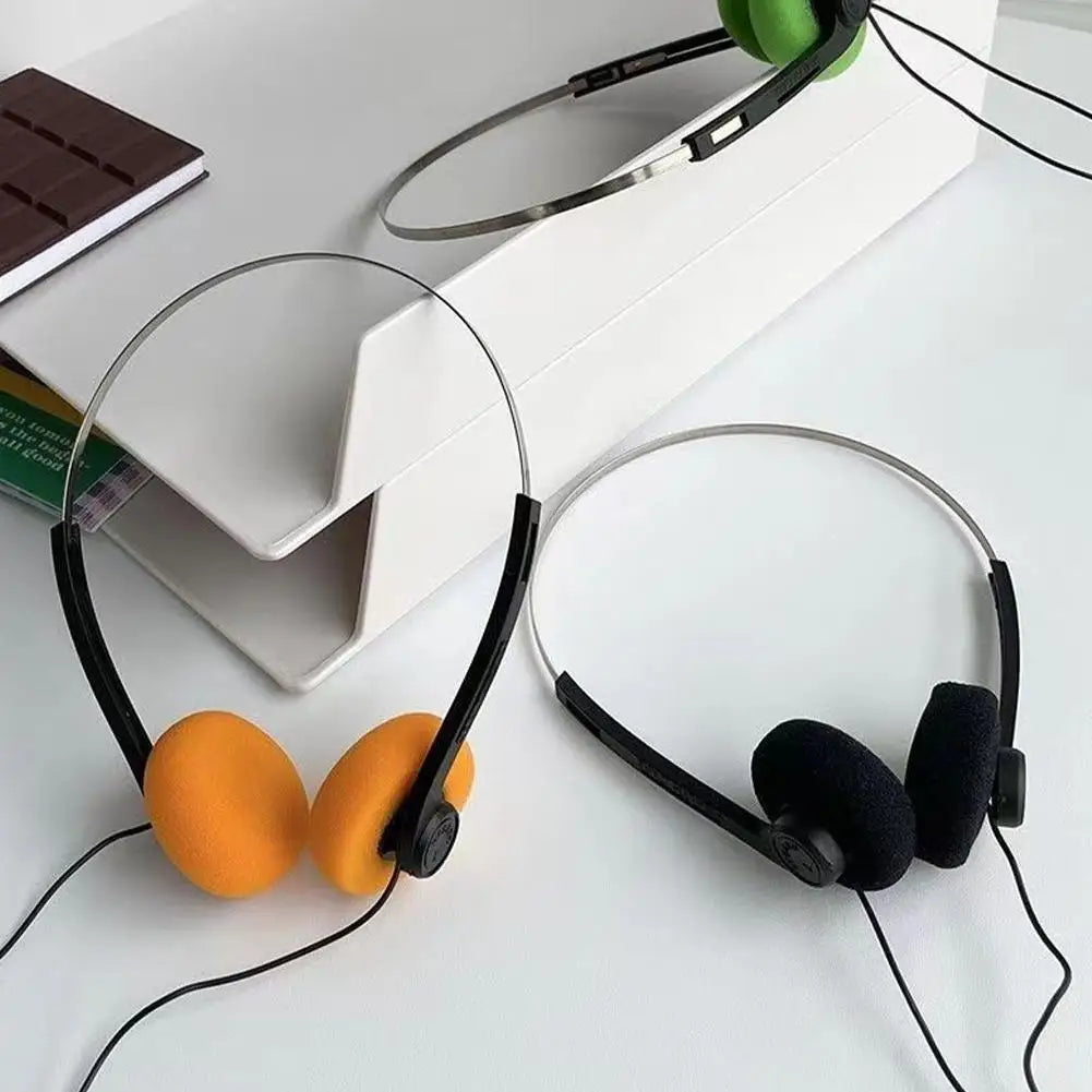 Retro Wired Headphones 3.5mm | Portable Vintage Over-Ear