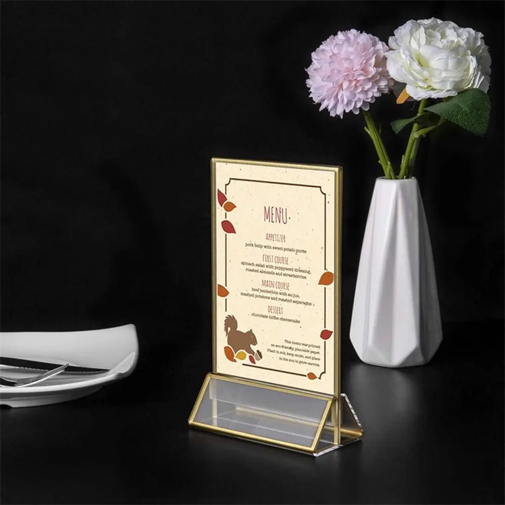 Fashion Acrylic Table Number Hold DIY Double-Sided Menu Stand Party Decor Phnom Penh Display Signs Support Party Oasis Select