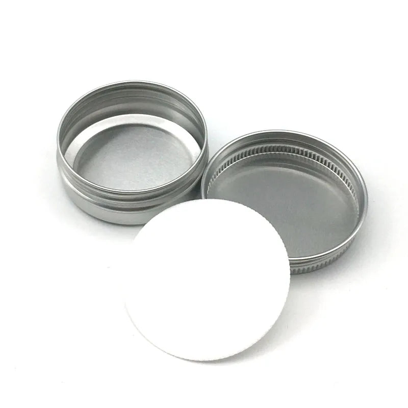 10Pcs 5g/10g/30g/50g Metal Round Tins Aluminum Empty Silver Cans With Screw Lid Jars For Salve Spices Candles Lipstick Cosmetic Oasis Select