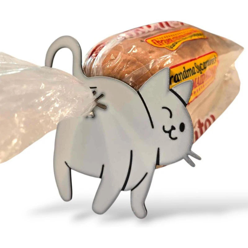 2pcs 3D Cat Butt Bread Bag Clip Snack Bag Sealing Clip Novelty Kitchen Gadget Food Storage Bag Clip For Cat Lovers Oasis Select