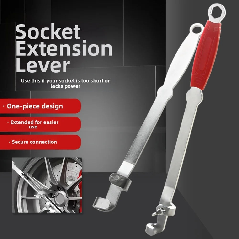 Wrench Extension Rod Wrench Extension Bar High Carbon Steel Red Handle With Hexagon End Car Repair Tool Oasis Select