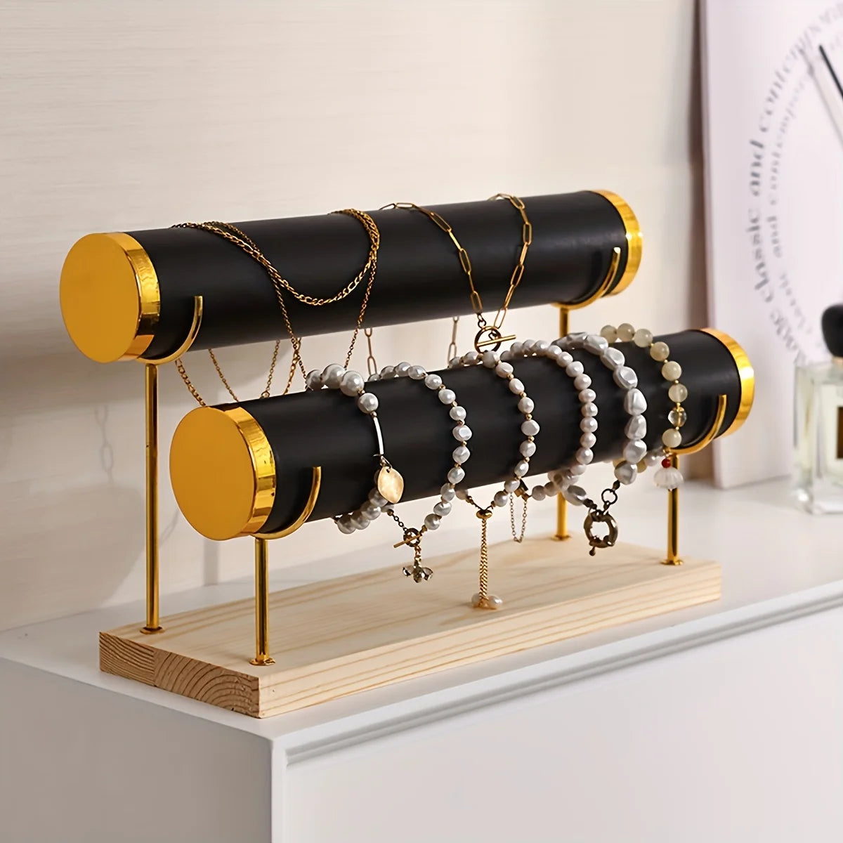 1pc Step Velvet Necklace Bracelet Foot Chain Display Stand Desktop Bedroom Dressing Table Sales Cabinet, Business Cabinet Oasis Select