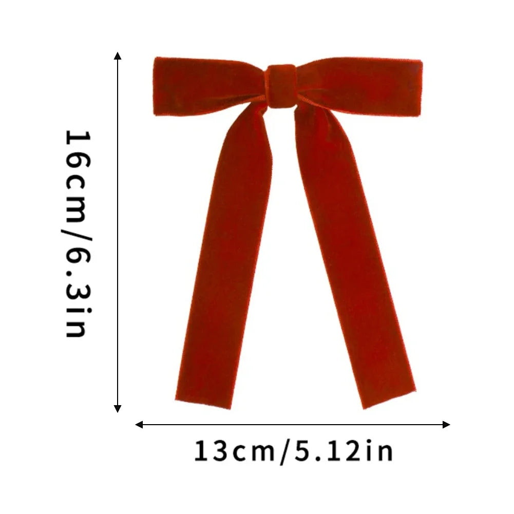 Festive Home Decor 16*13cm Velvet Christmas Bows Decoration Reusable Bows Rich Festive Aesthetics Effortless Installation Oasis Select