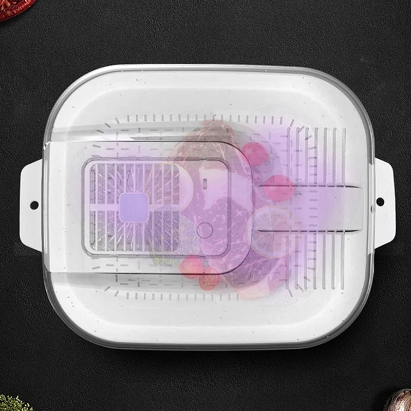 WISH Smart Defroster For Thawing Of Defrosting Tray For Meat - Home Use Temperature Control Device With Draining Basket Oasis Select