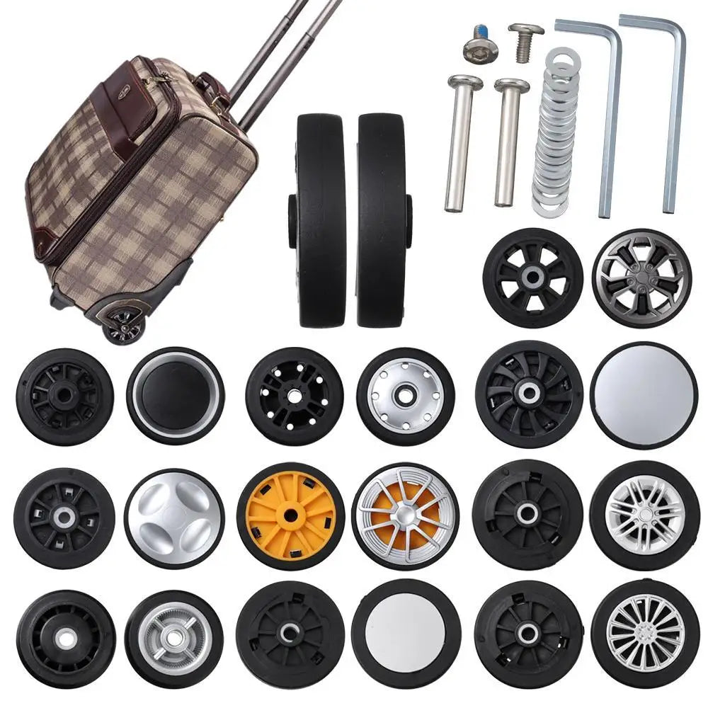 Replacement Caster Wheel Repair Kit Travel Luggage Wheels Suitcase Parts Axles Replace Wheels for Luggage with Vientiane Wheel Oasis Select