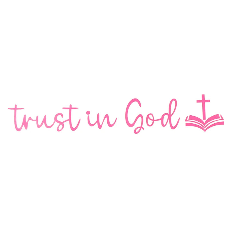 Trust In God Mirror Decal, Car Decals For Women, Faith Mirror Decal, Cute Vinyl Decal, Christian Car Mirror Decal, Religious Car Oasis Select Pink