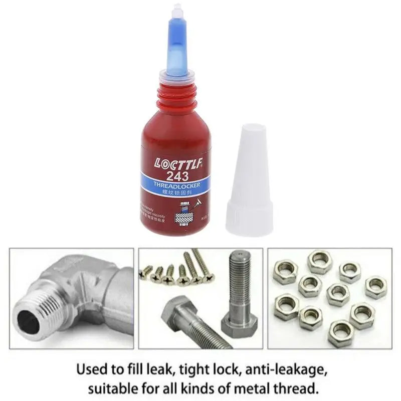 242 Medium Strength Blue Threadlocker Anaerobic Adhesive 10ml Threadlocker Adhesive Oasis Select