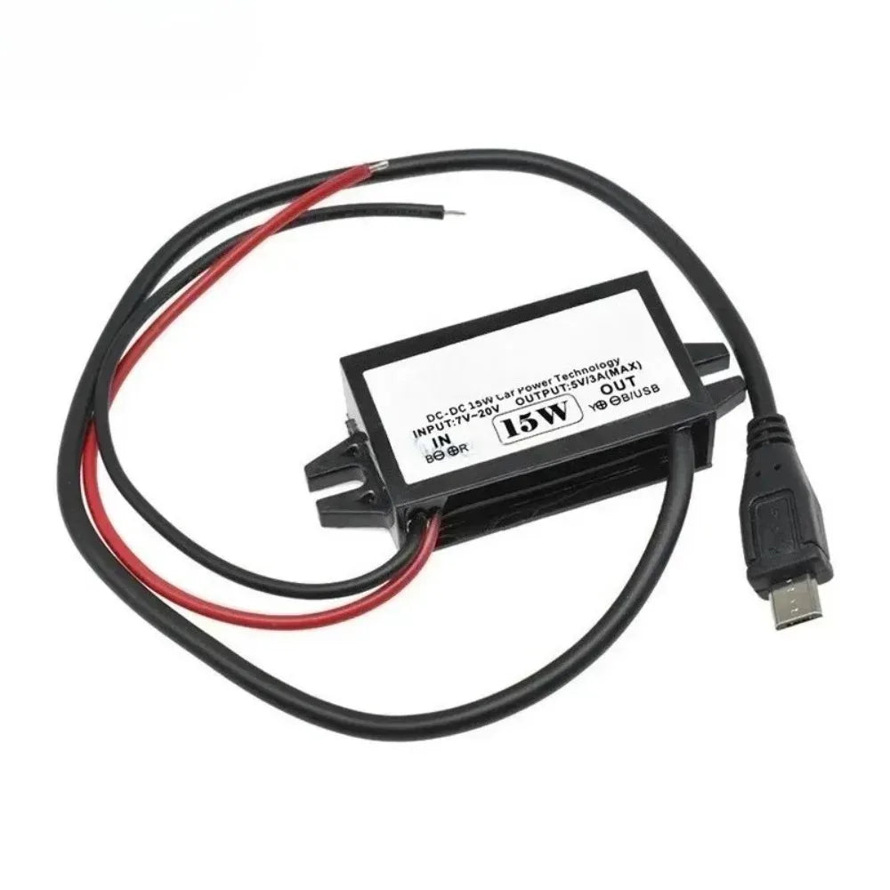 12V24V to 5V 3A Power Supply Module Male Female USB Adapter Mini USB Micro USB Adapter DC-DC Step Down Buck Converter for Car Oasis Select