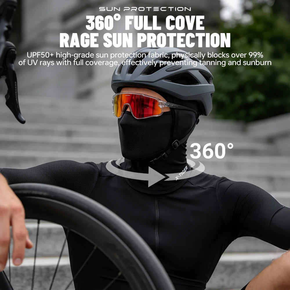 X-TIGER Summer Balaclava Mask Breathable Absorb Sweat Face Mask for Hiking Fishing UV Protection MTB Road Cycling Face Mask Oasis Select