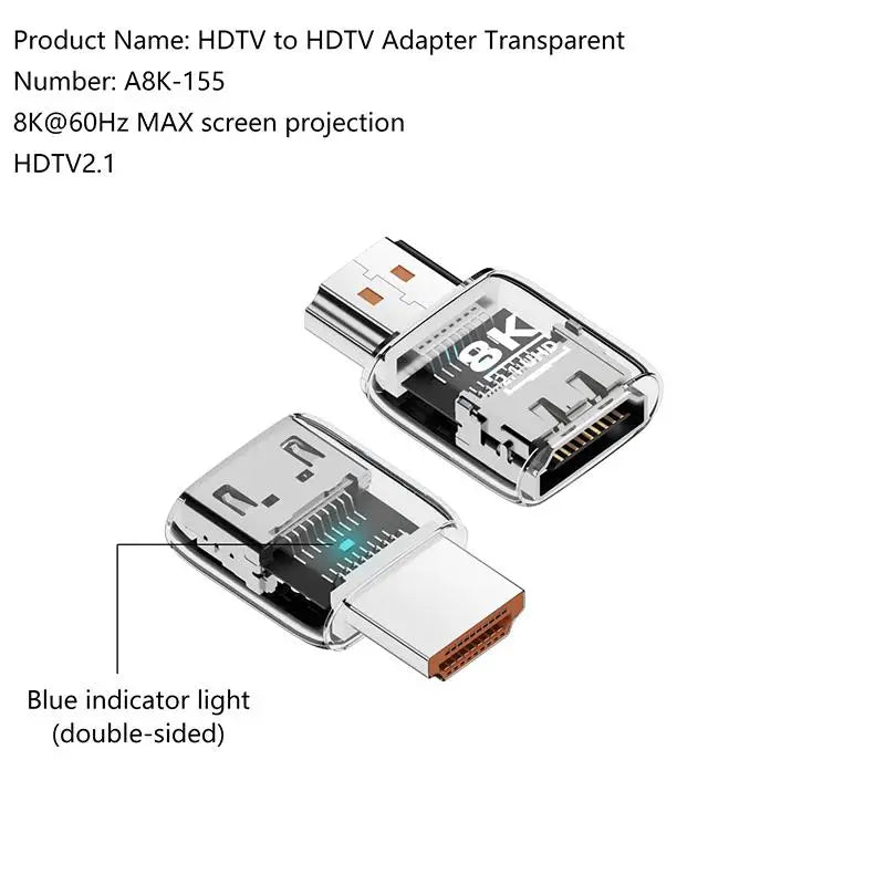 HDMI 2 1 Male Female Adapter 8K 60Hz Connector Up Down Angle 90 270