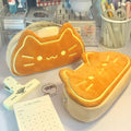 Cute Cat Caramel Bread Plush Pencil Bag Kawaii Student Large Capacity Stationery Bag Kitten Pencil Pouch Back To School Supplies Oasis Select Default Title