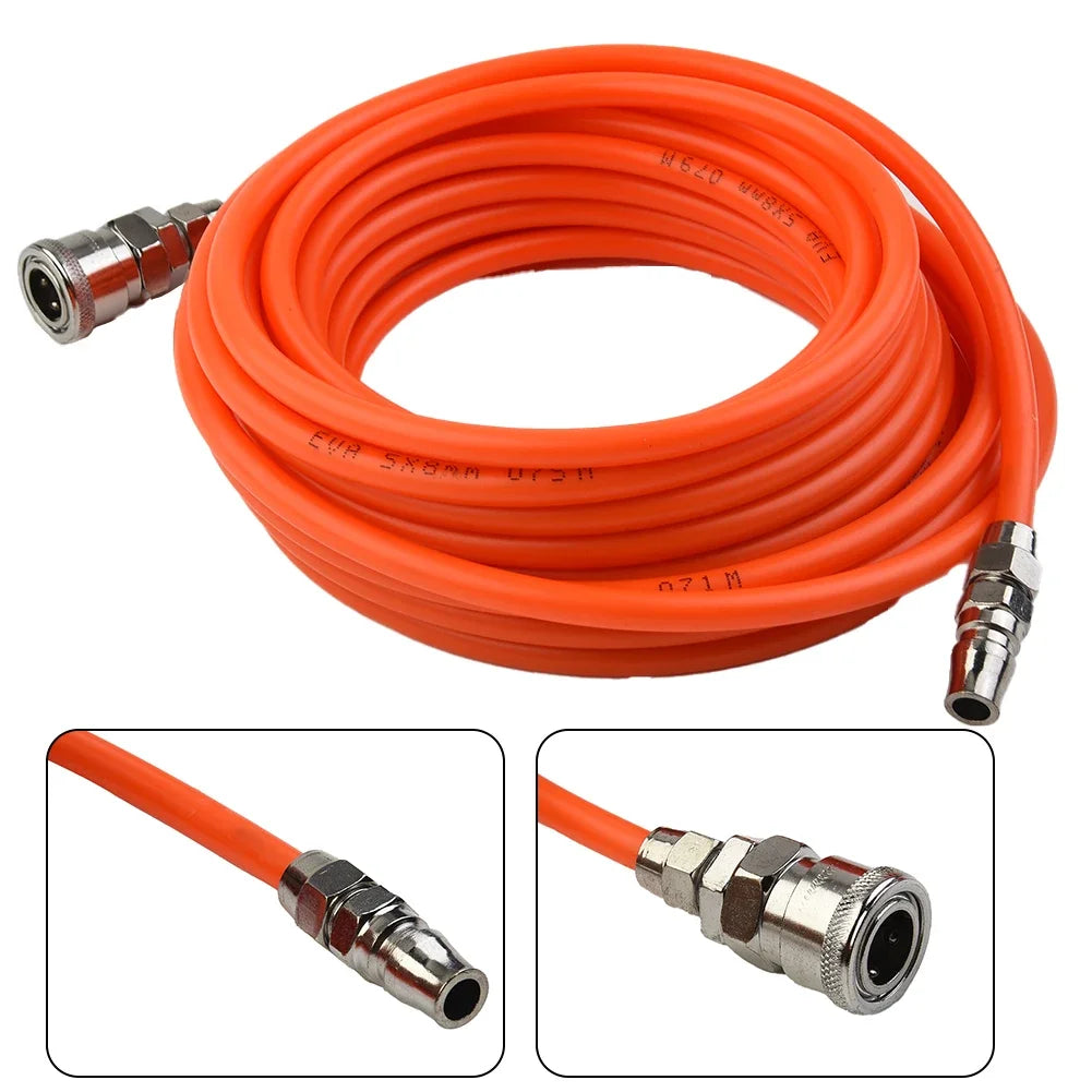 Heavy-Duty Pneumatic Straight Pipe Air Compressor Hose with Quick Connector – Ideal for Tools, Garden Gear & More Oasis Select