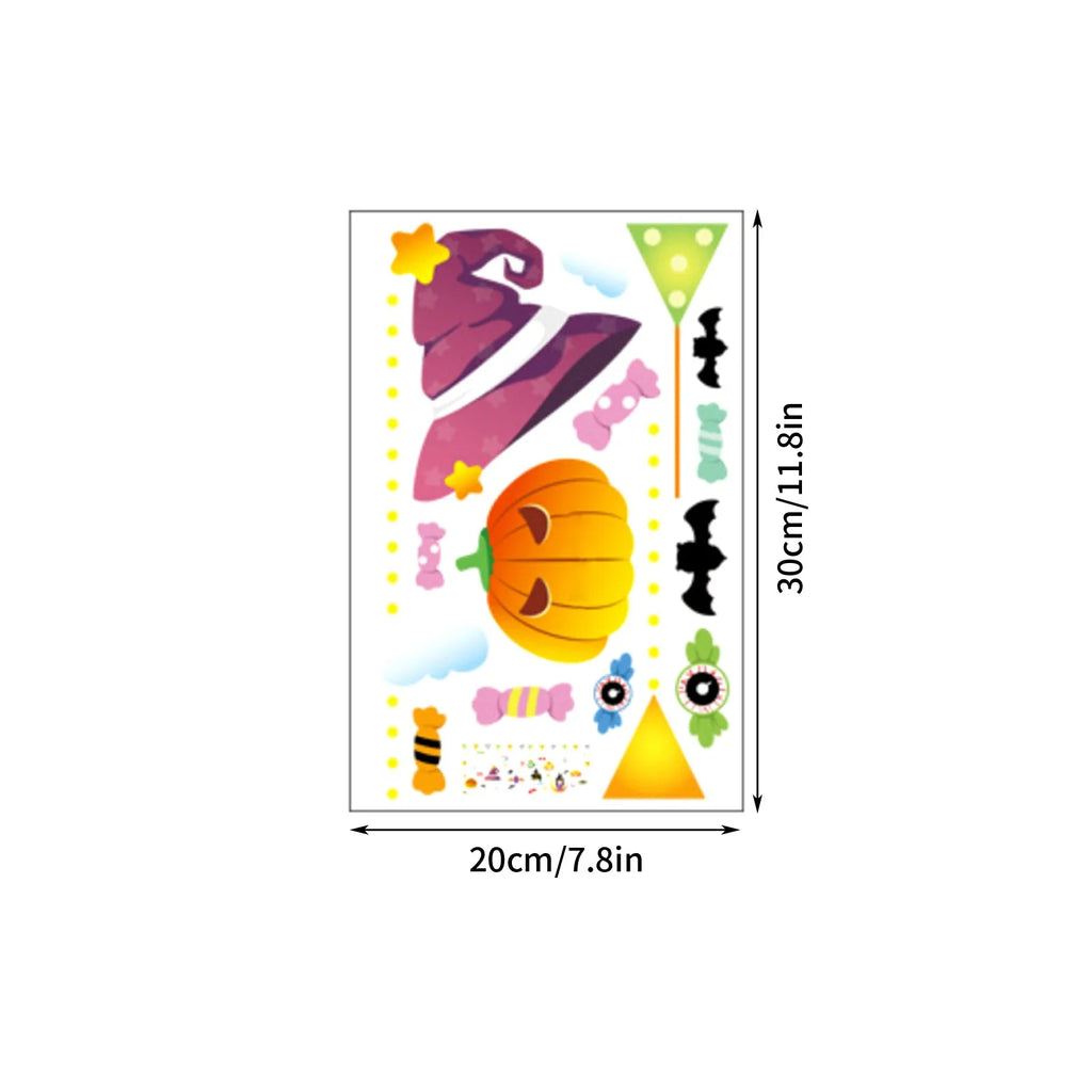 Halloween Window Clings & Decals – 4-Sheet Spooky Sticker Set Halloween Window Decals Oasis Select