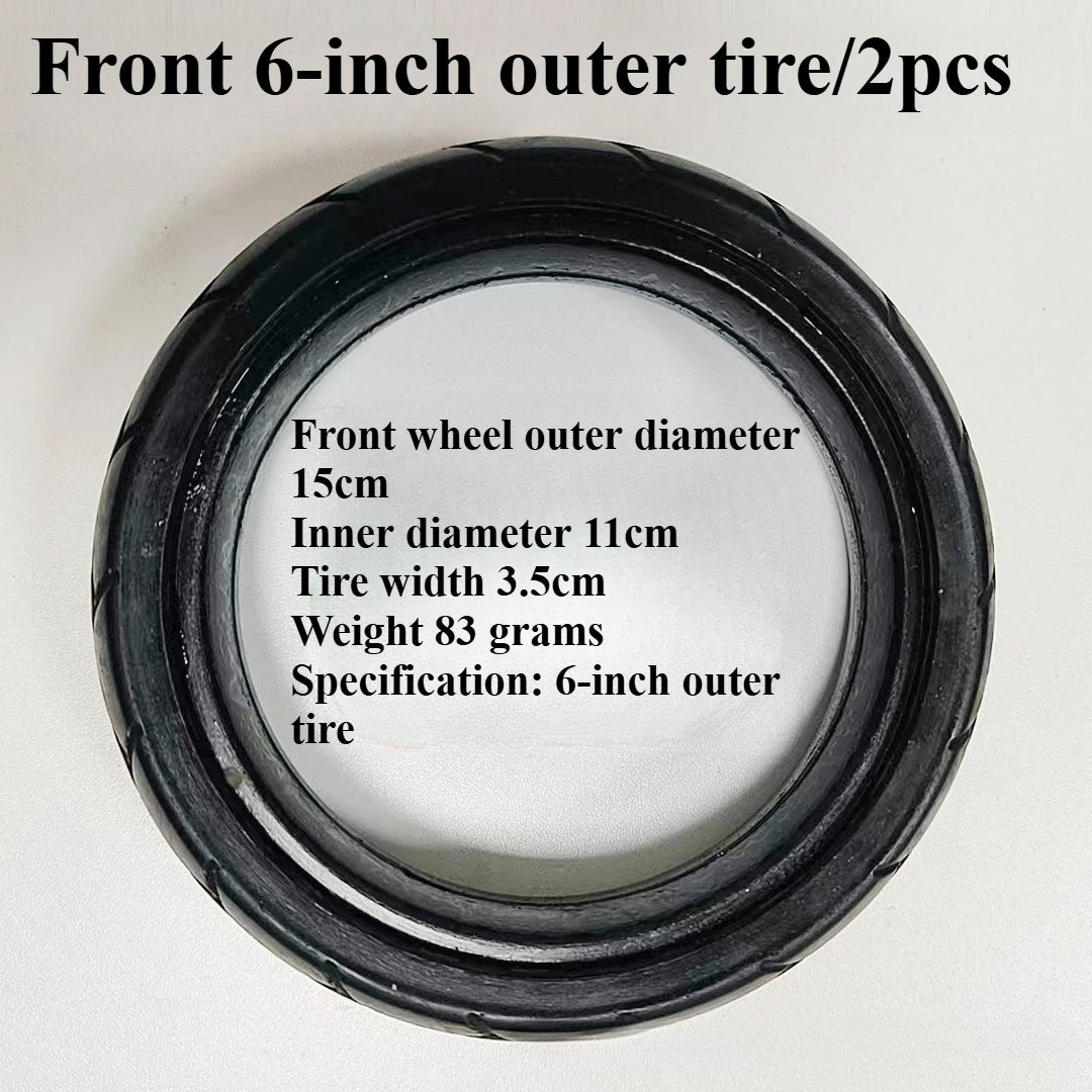 Front Wheel Tire For Vista Series Pushchair PU Tyre Tubless Baby Buggy Outer Cover Bebe Pram Repalce Accessories Oasis Select Front 2pcs