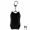 Mini Keychain Light Portable Solar Charging Flashlight Small Torch Emergency Lights USB Rechargeable Keychain Flashlights Oasis Select Black