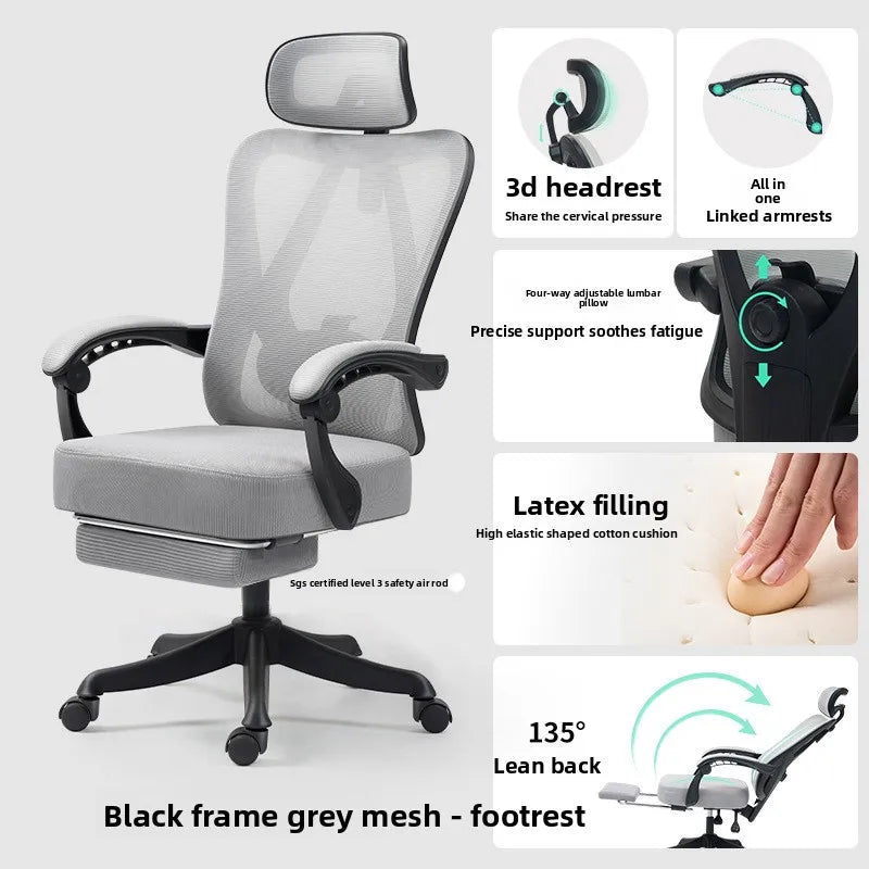 Comfortable computer chair Office chair Ergonomic chair Office chair Lifting reclining chair Oasis Select Pink