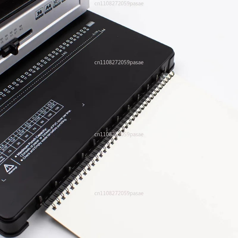 W15M 34-Hole Square Punch Manual Ring Binding Machine