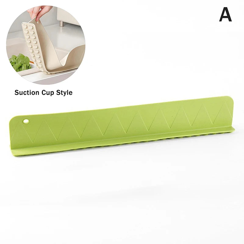 Silicone Sink Splash Guard, Kitchen Island, Bathroom Suction Cup Baffle, Protector for Sink, 1 Pc Oasis Select A Green