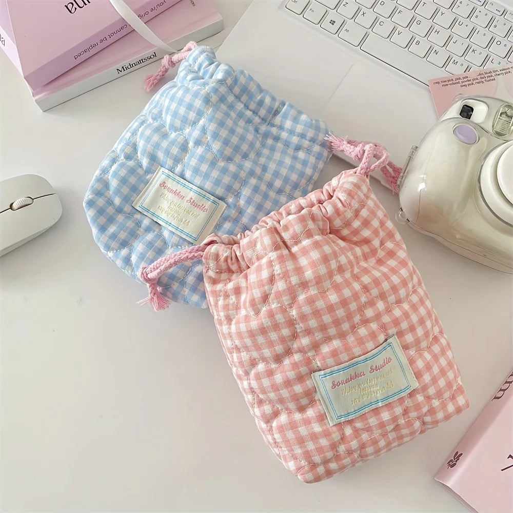 Cute Drawstring Makeup Bag, Camera CCD Polaroid Storage Bag, Travel Portable Toiletry Bag, Handbag Oasis Select