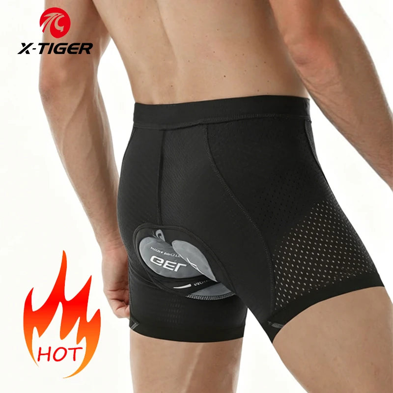 X-TIGER Men's Cycling Underwear with 5D Gel Cushioned MTB Boxer Cycling Shorts Road Cycling Underwear Cycling Equipment Oasis Select