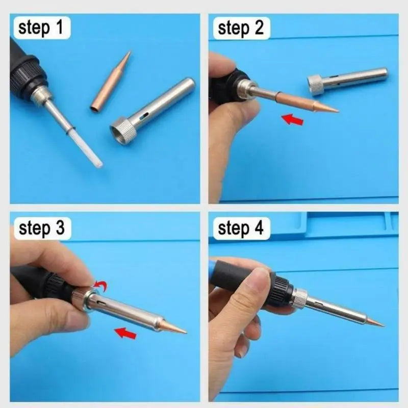 900M T Soldering Tip Pure Copper Replacement Accessory Fit for 936 937 938 Soldering Station Electronic Repair Use Oasis Select