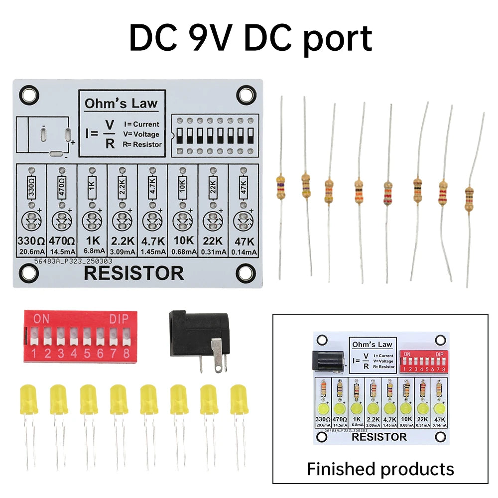 Soldering Practice Kit DIY Electronic Circuit Project Resistor Learning Board Electronic Teaching Lab Training Soldering Kit Oasis Select DC