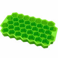 Honeycomb 37-Grid Ice Cube Tray, Silicone DIY Ice Mold (Lid Not Included) for Drinks, Cocktails & Kitchen Use Oasis Select 1pc green