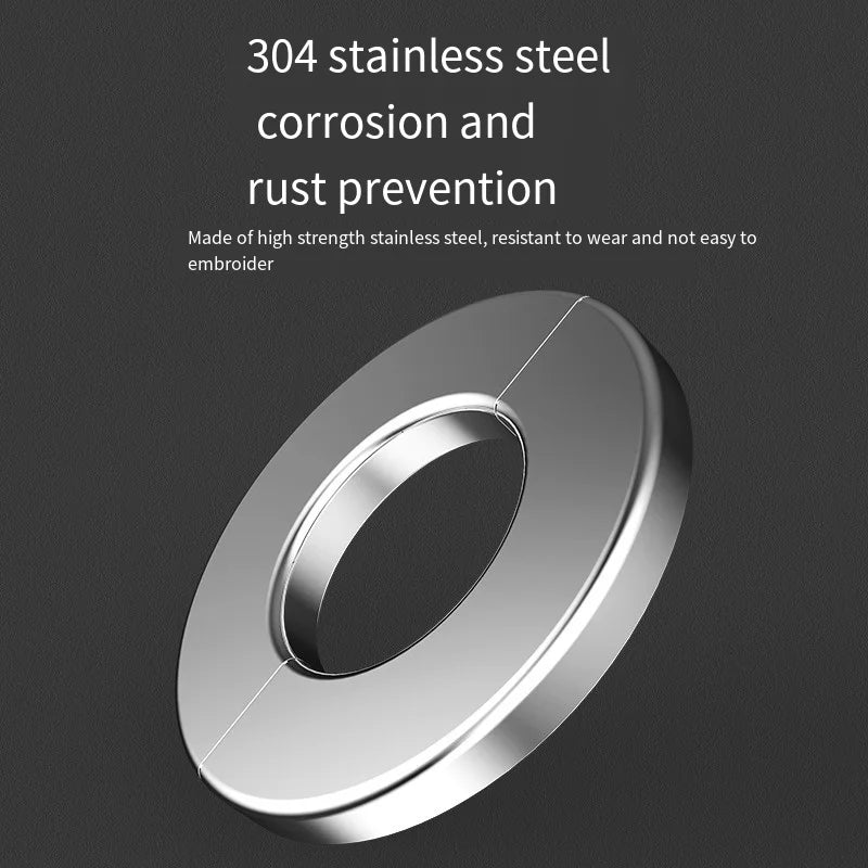 Stainless steel decorative cover faucet triangle valve gas water heater exhaust pipe circular split air conditioning hole cover Oasis Select