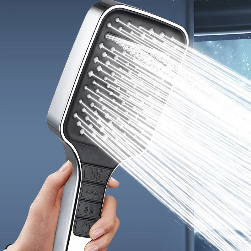 7-Mode Large Panel Shower Head | High Pressure Water Saving