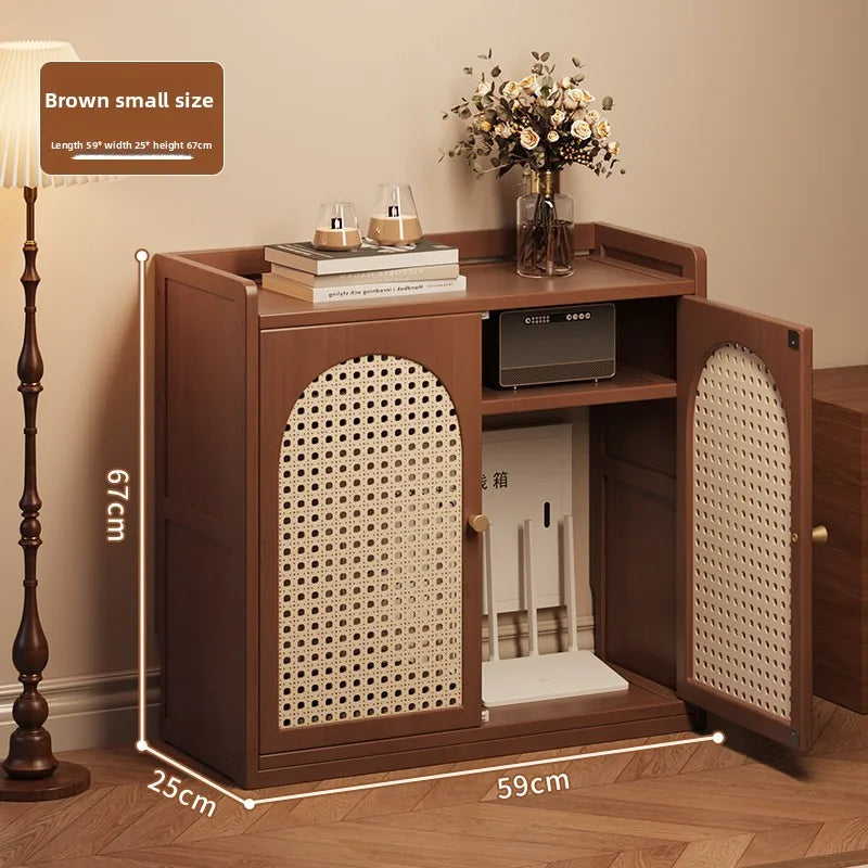 New Chinese storage cabinet, cover box, meter box, cover ugly storage box, simple installation cabinet without punching holes Oasis Select Brown-2-67cm
