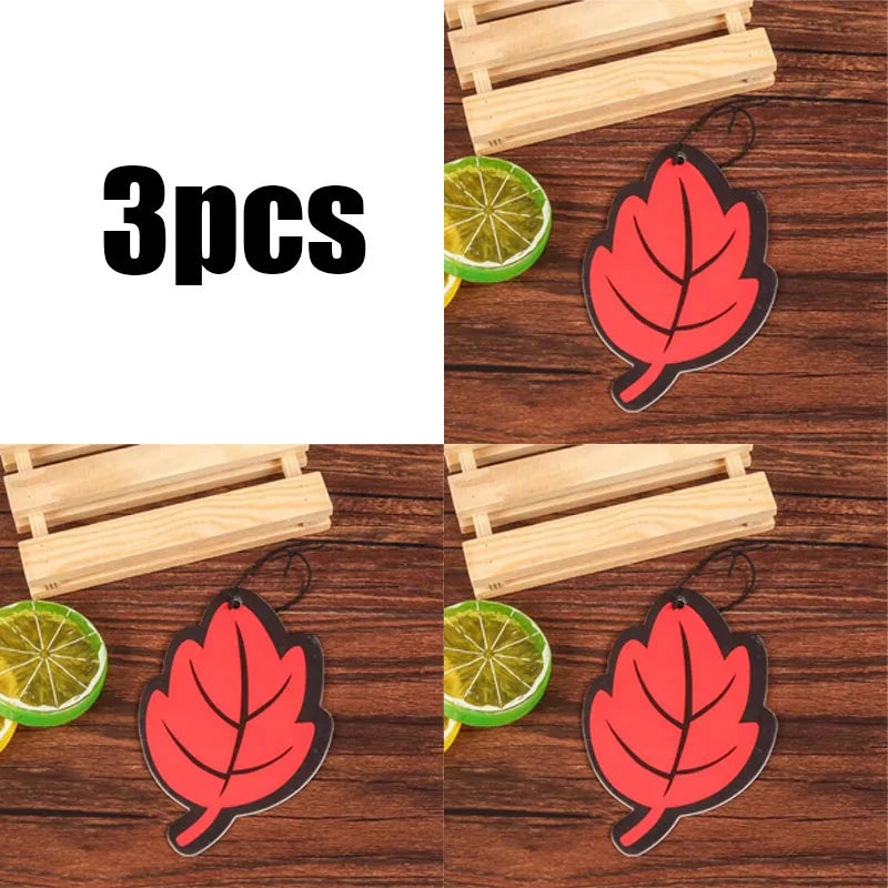 1 2 3 Car Air Freshener Natural Scented Tea Paper Auto Hanging