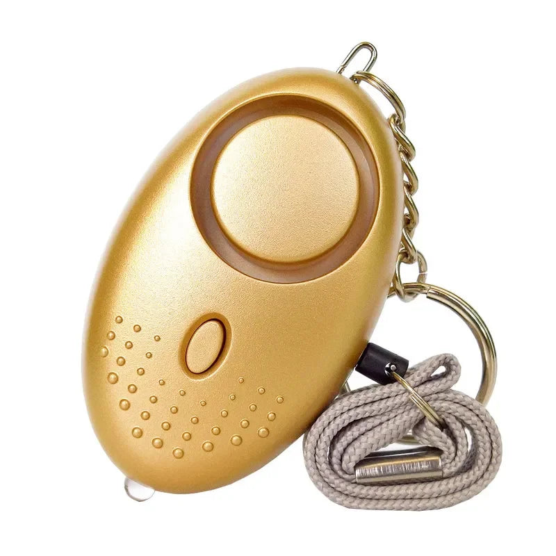 130DB Personal Security Alarm Emergency with LED Buckle Key Lights Emergency Safety Alarm for Women Men Children Elderly Oasis Select Gold