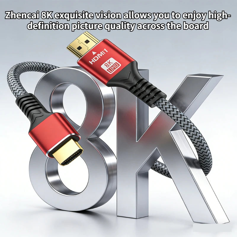 HDMI-compatible Cable 8K60HZ 48Gbps HDTV2.1V 4K 120HZ 3D TV Computer Monitor Projector PS Game Console Audio And Video PC Laptop Oasis Select
