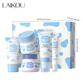 Brightening Milk Skincare Set 5 Piece Nourishing Cleanser Eye Cream Moisturizing Sunscreen Wrinkle Care Facial Treatment Oasis Select 01