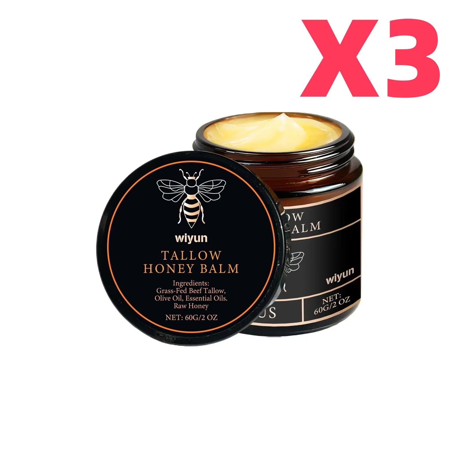 WIYUN Beef Tallow & Honey Face Cream | Moisturizing & Brightening