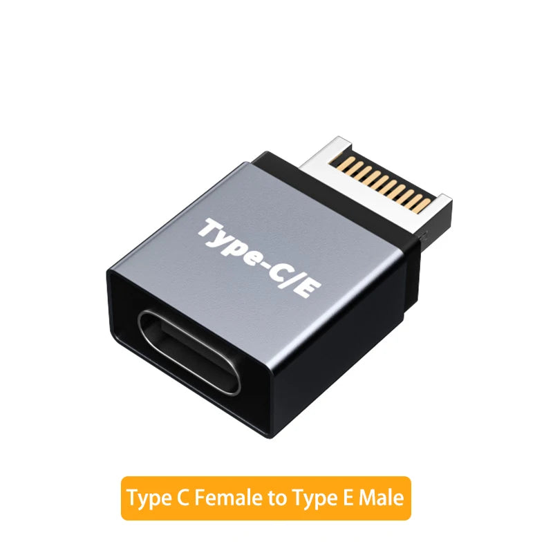 USB 3.1 Type E to USB-C Front Panel Header Adapter – 10Gbps USB Header Adapter Oasis Select C Female to E Male