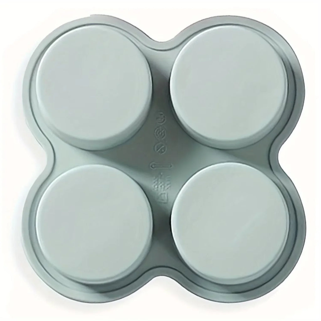 Air Fryer Egg Mold Round Shape Eggs Mold 4 Cavity Non-Stick Silicone Air Fryer Egg Pan Egg Steamer Cooking Mold Fried Egg Tool Oasis Select 1pc