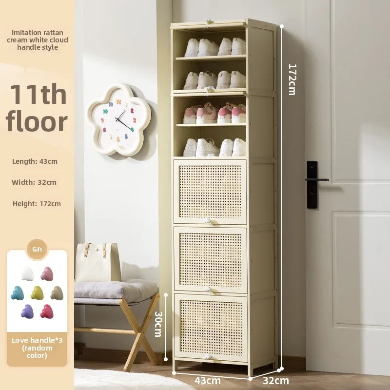 Cabinet household door against the wall large capacity entrance entrance entrance integrated solid wood storage shoe rack Oasis Select Eleven floors 43