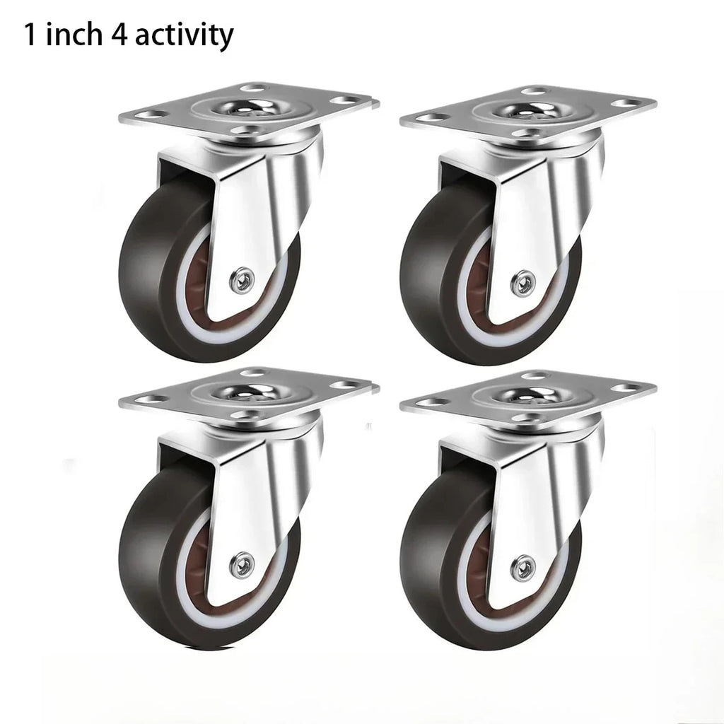 Caster Wheels 2 Inch, Heavy Duty Furniture Casters Set of 4,Rubber Castors No Noise,Designed for Desk,TV Stand,Coffee Table Oasis Select 1 inch activity