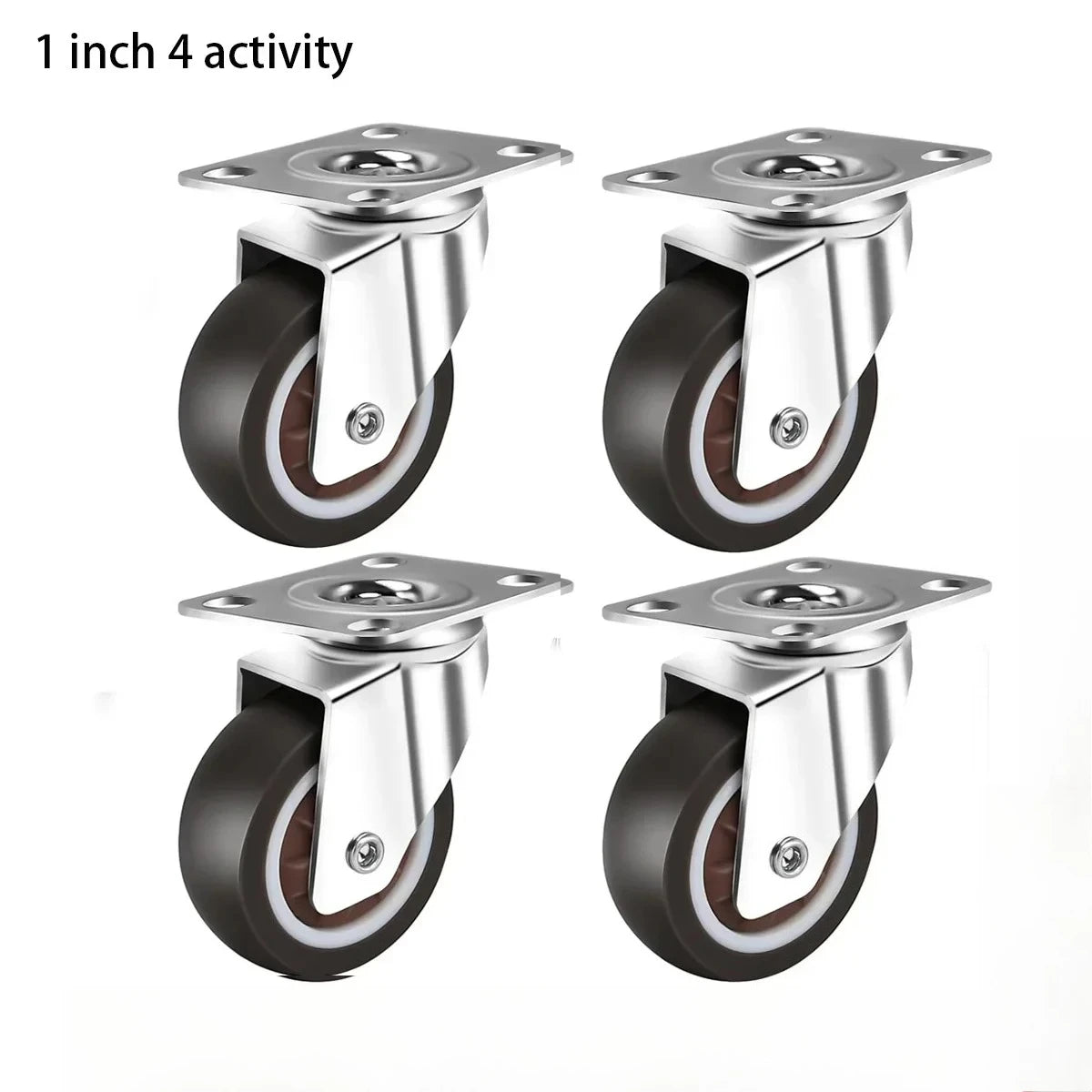 Caster Wheels 2 Inch, Heavy Duty Furniture Casters Set of 4,Rubber Castors No Noise,Designed for Desk,TV Stand,Coffee Table Oasis Select 1 inch activity