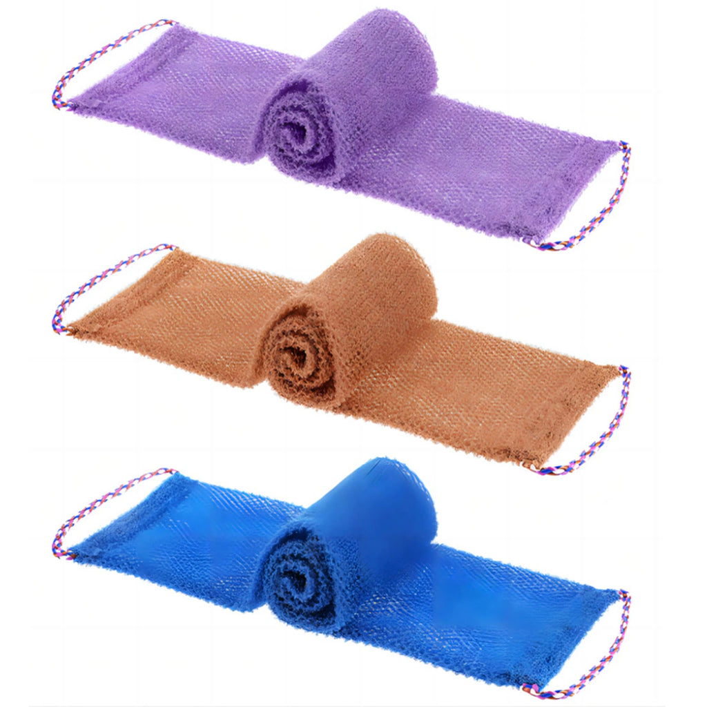 Exfoliating Back Scrubber Net Bath Washcloth 3-Pack | Men & Women