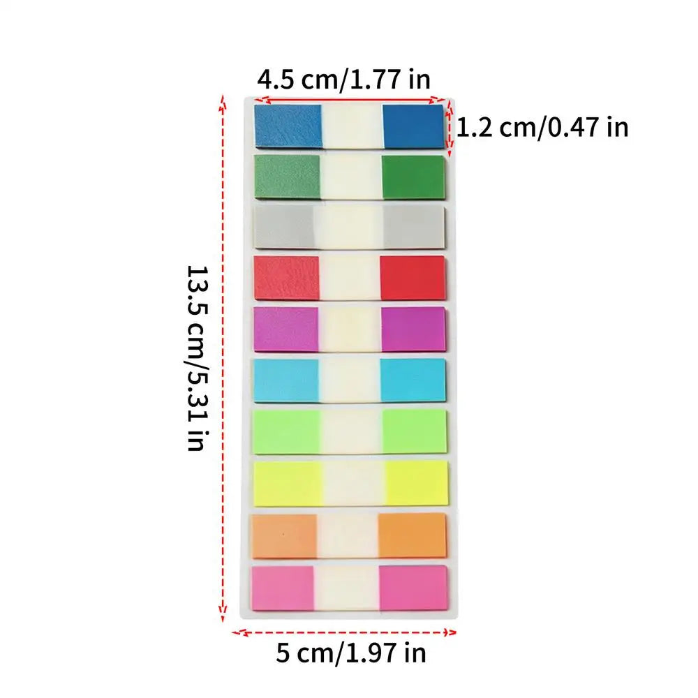 400Pcs Sticky Index Tabs Colorful Index Tabs Self-Adhesive Stickers Sticky Note Pads Note Stationery School Office Supplies Oasis Select 2 Sheet