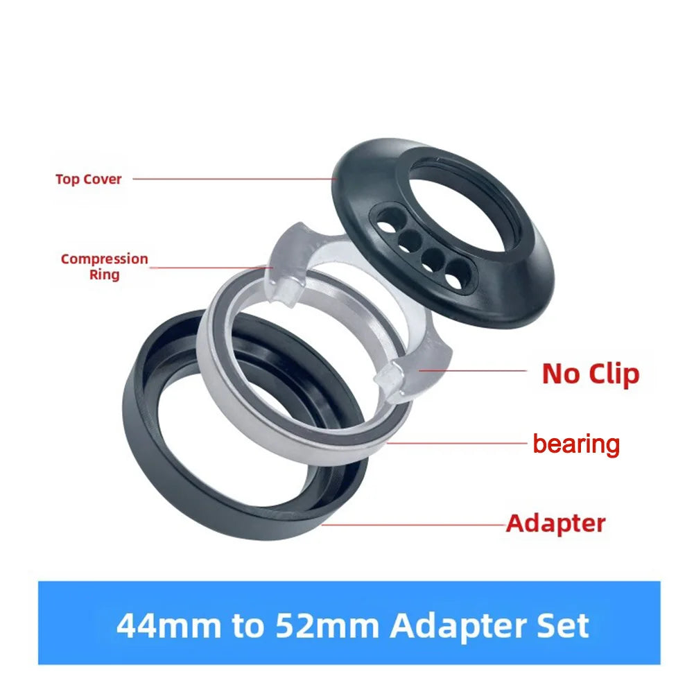 Bicycle Internal Cable Routing Headset Adapter 41.8 To 52mm Alloy Cup Converter For Road Bike Integrated Handlebar Parts Oasis Select B-44mm to 52mm