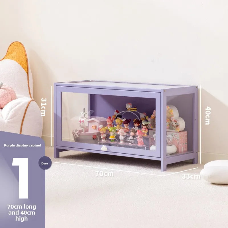 Doll Storage Doll Doll Display Cabinet Transparent Shelf Cotton Plush Display Box Doll Storage Cabinet Oasis Select One floor is 70 long