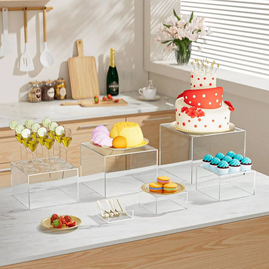 6pcs cake and dessert display stand stackable to save space suitable for party booths kitchen jewelry buffet stand brackets Oasis Select