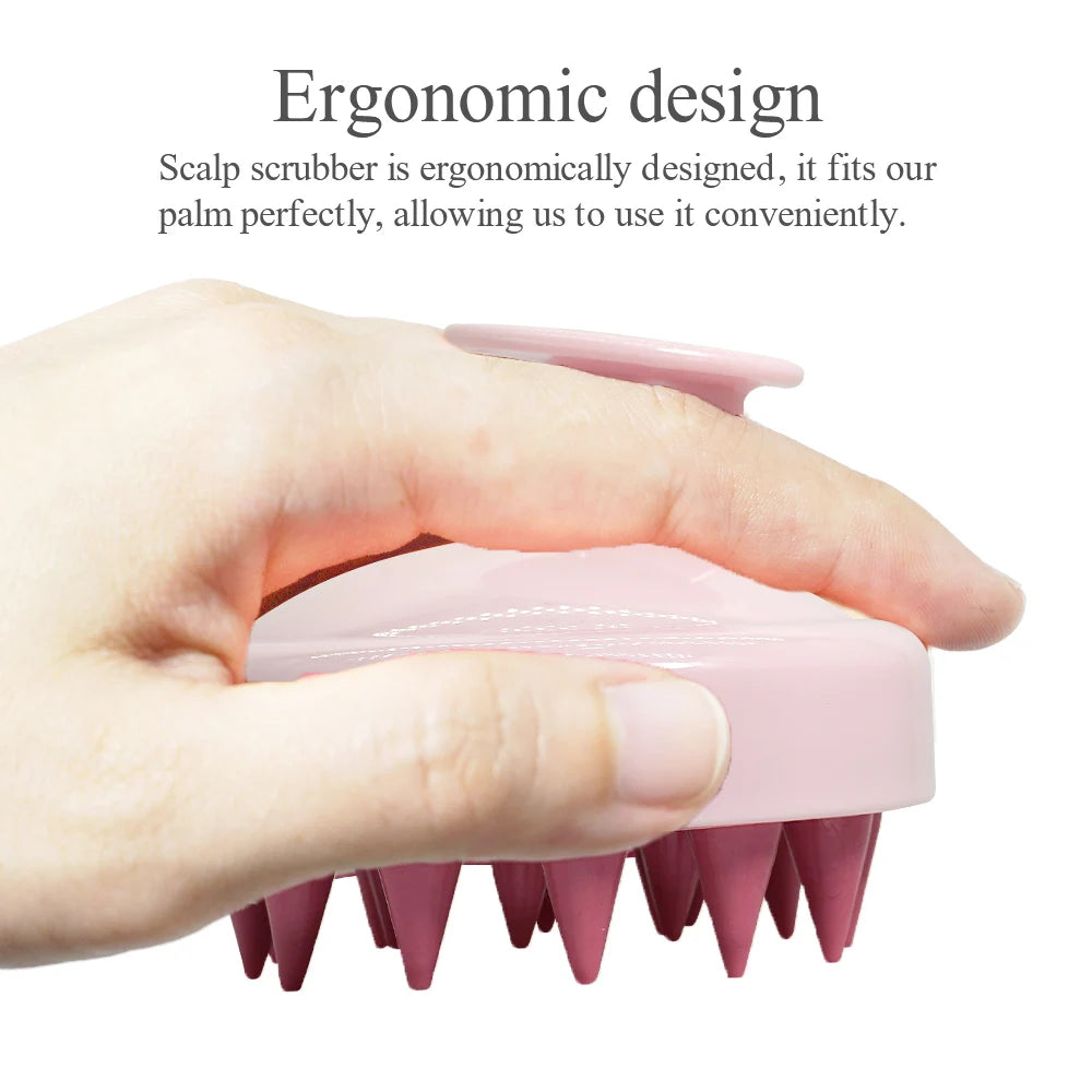 Silicone Scalp Massage Brush & Shampoo Scrubber