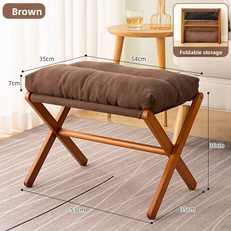 Sofa ottoman Office lunch break ottoman foldable pedal nap artifact pedal table pedal stool Oasis Select brown