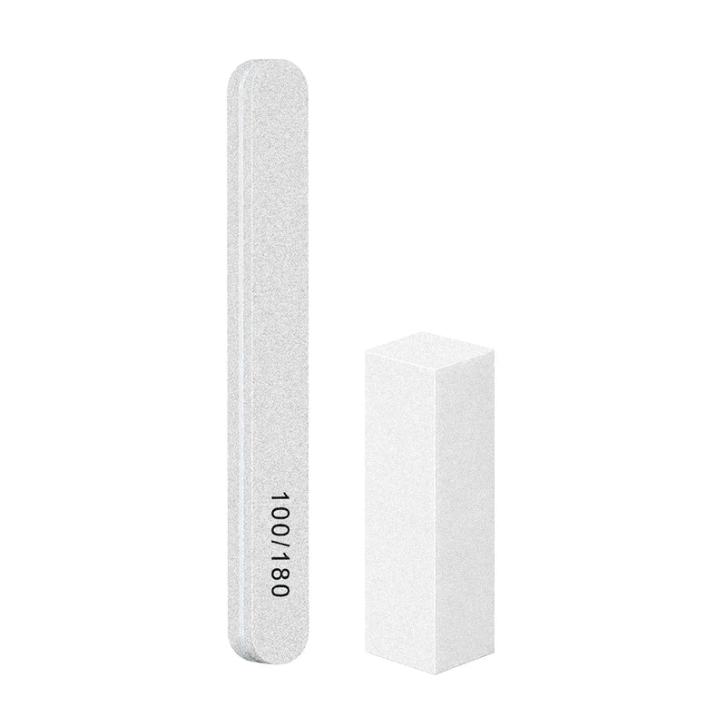 100/180 Grit Nail File & Buffer Block Set – Manicure Kit